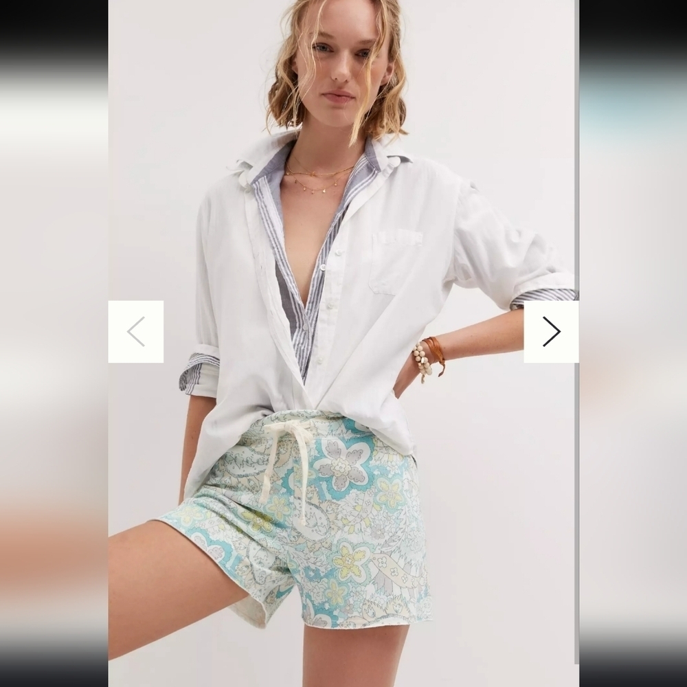 NWT! SUNDRY, Paisley Lounge Shorts Drawstring Waist, Size 2 (M)